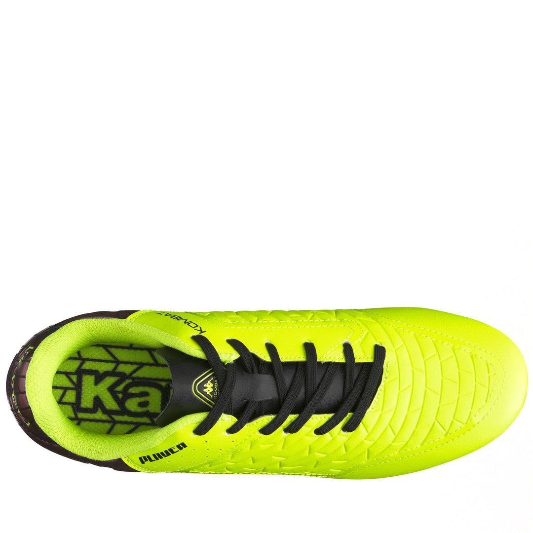 Neon Yellow Black Men's Low Cut Soccer Shoes for Artificial Grounds main
