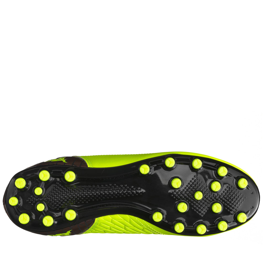 Scarpe da calcio tecniche basse da uomo verdi e nere 02