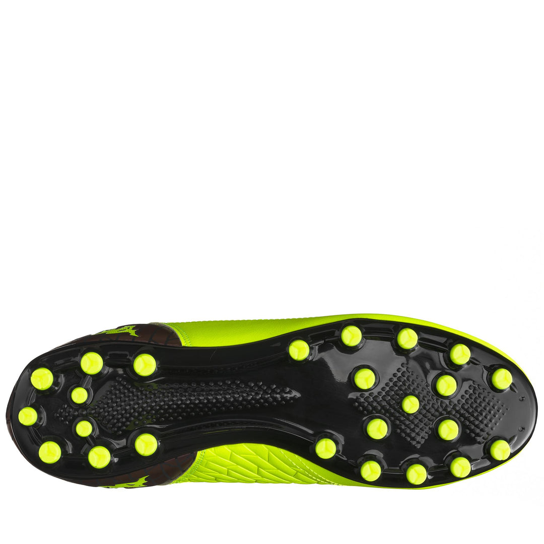 Neon Yellow Black Men's Low Cut Soccer Shoes for Artificial Grounds main