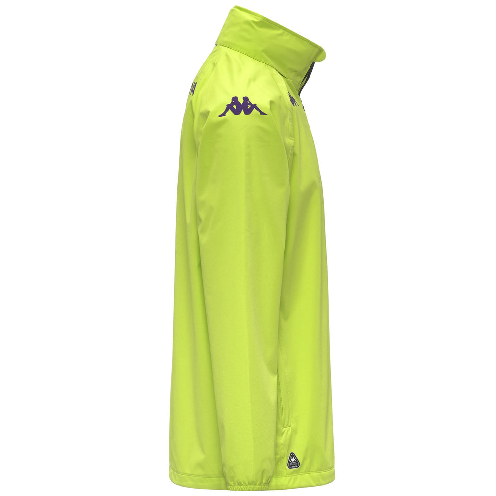 Acid green Men's Mid Training Rain Jacket with Water Protection 02