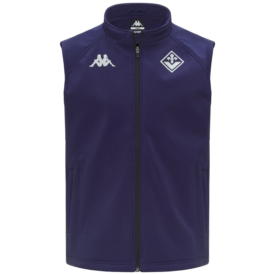 Blue Men's Sleeveless Jacket with Team Patch 01