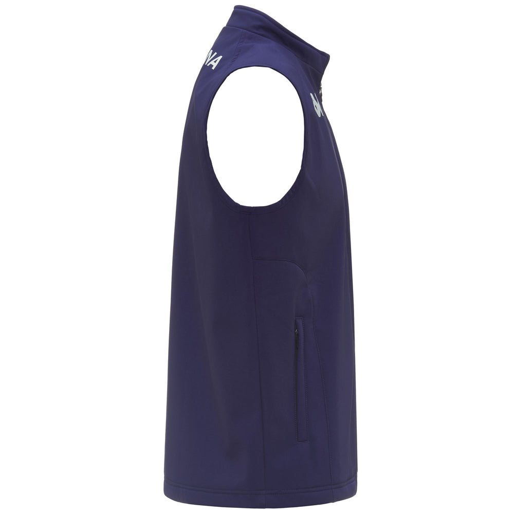 Blue Men's Sleeveless Jacket with Team Patch 02