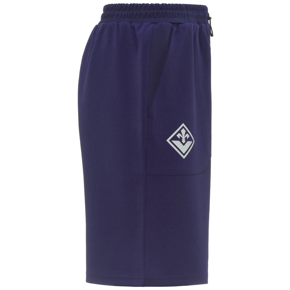 Short de football bleu pour homme ACF Fiorentina en tissu interlock épais 02