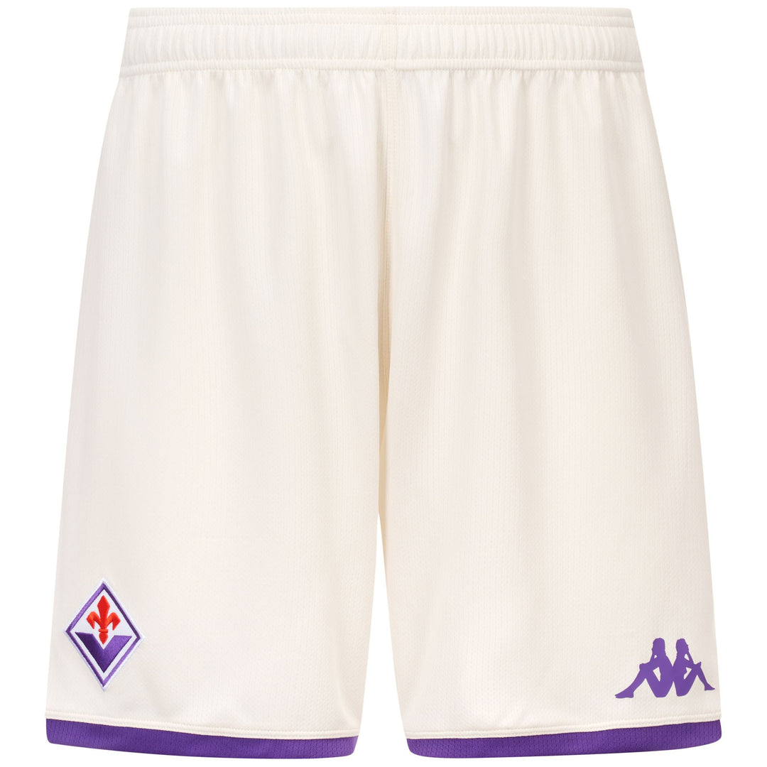 Short de football ACF Fiorentina blanc pour homme, en tissu texturé 01