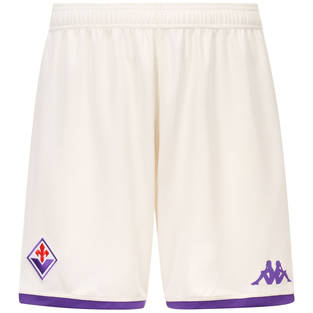 White Men's ACF Fiorentina Football Shorts in Textured Fabric | Kappa