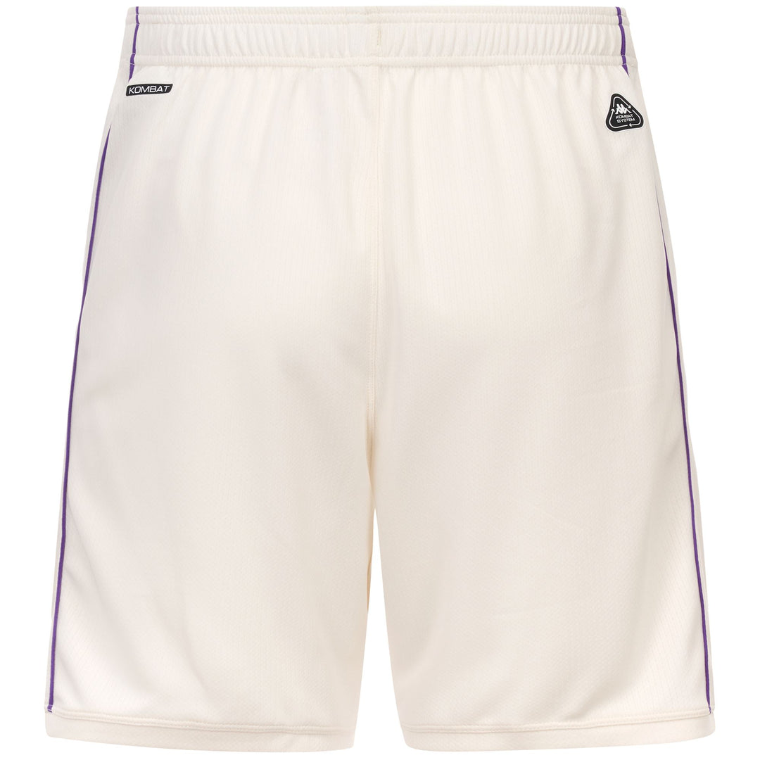 White Men's ACF Fiorentina Football Shorts in Textured Fabric main