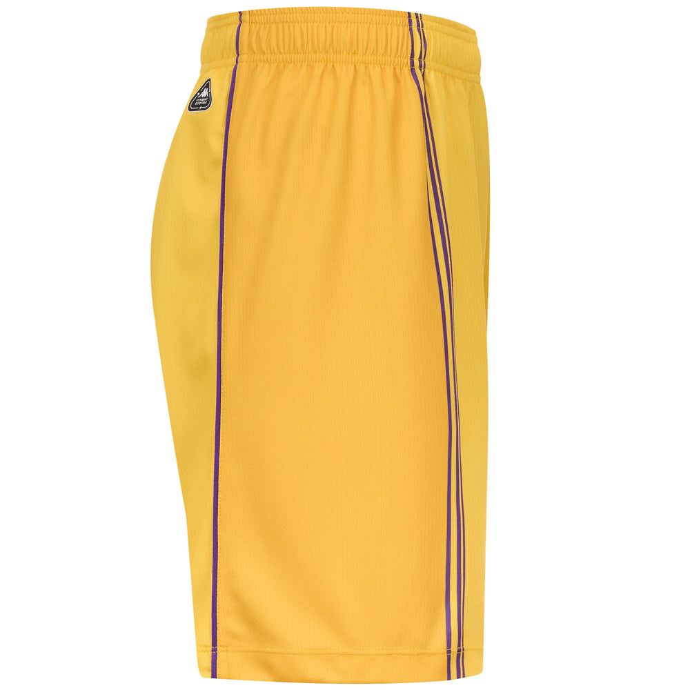 Yellow Men's Sport Shorts with Team Patch and Hydro-Way Protection 02