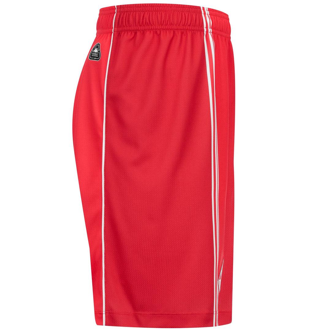Red white Men's Sport Shorts with Team Patch main