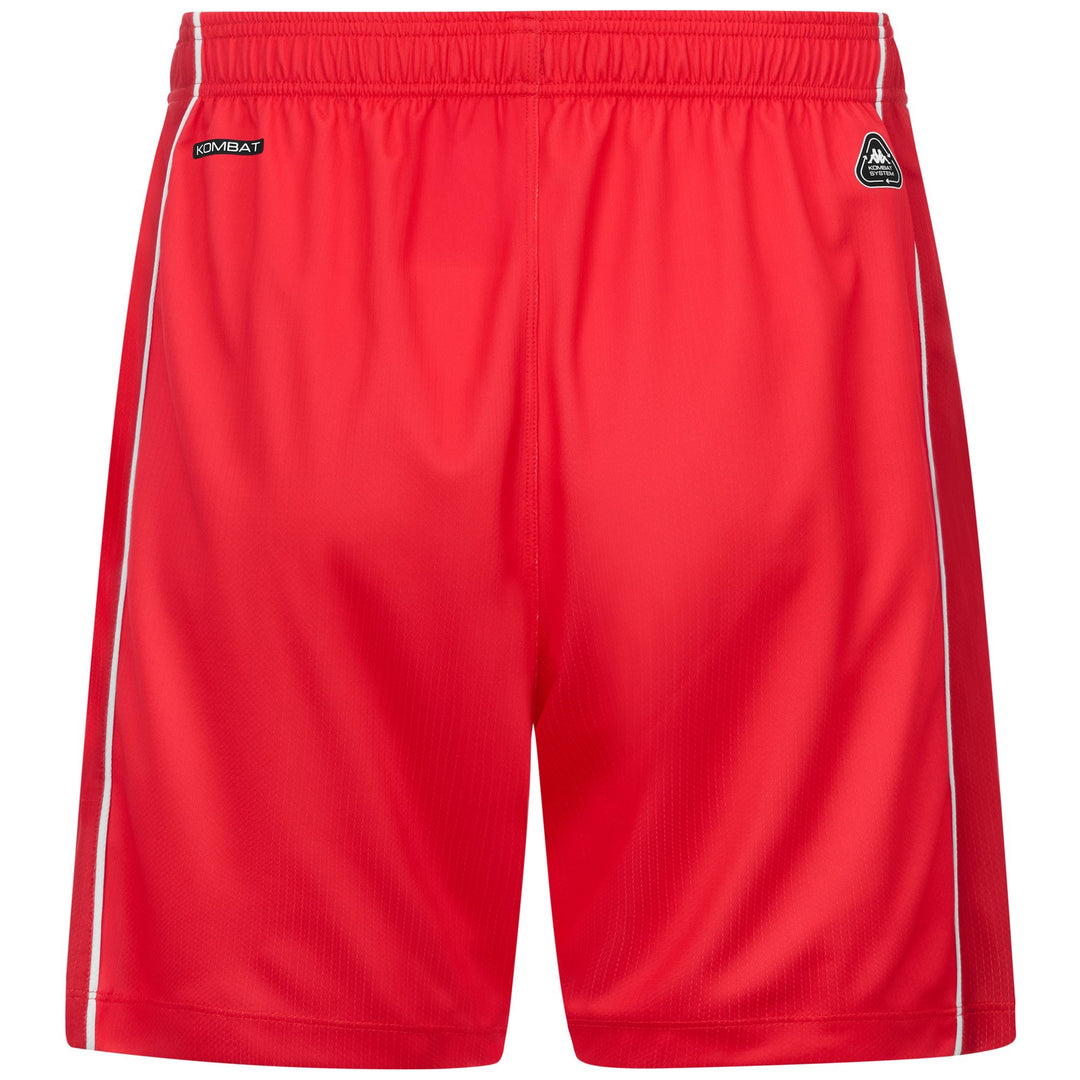 Red white Men's Sport Shorts with Team Patch main