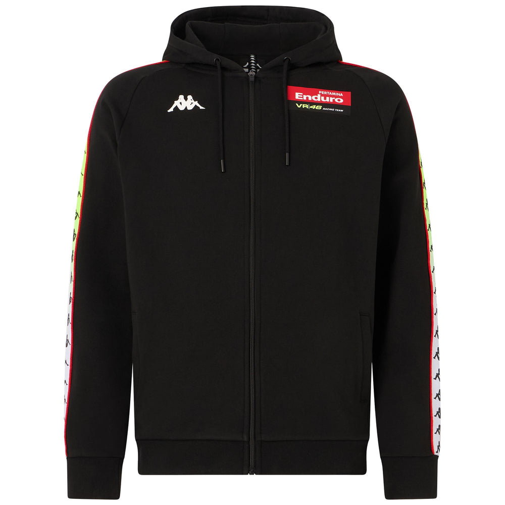 Black Men's Full Zip Cotton Hoodie for Motorcycling 02