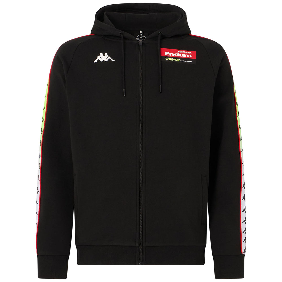 Black Men's Full Zip Cotton Hoodie for Motorcycling main