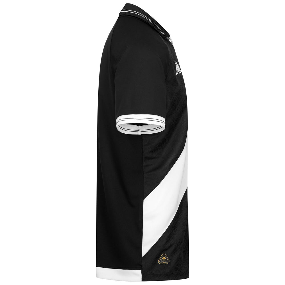 Black Men's Active Polo Shirt with Team Logo 02