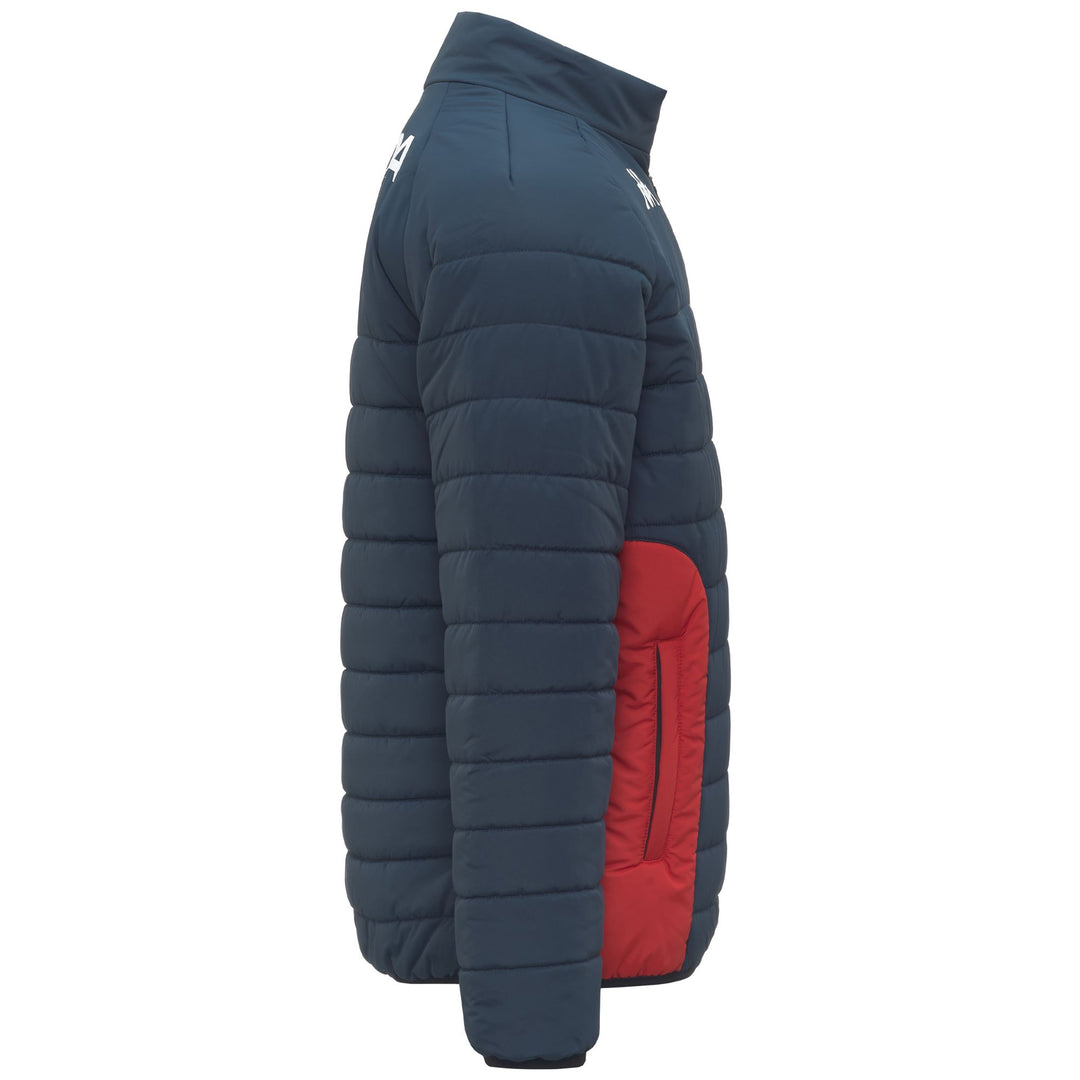 Dark Blue Men's Padded Jacket with Team Logo main