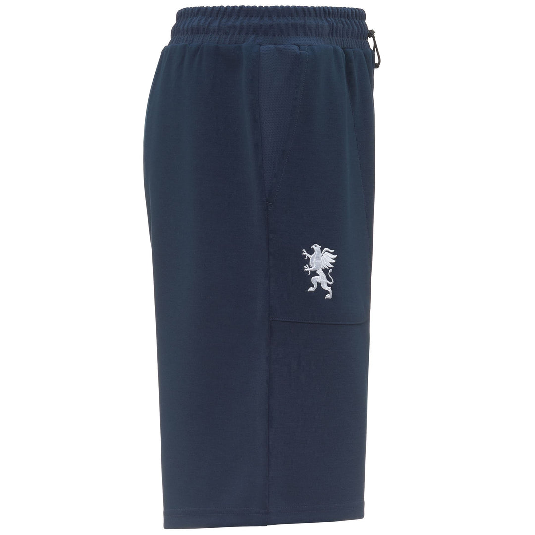 Bermuda bleu pour homme Genoa Football, coupe classique, en tissu recyclé main