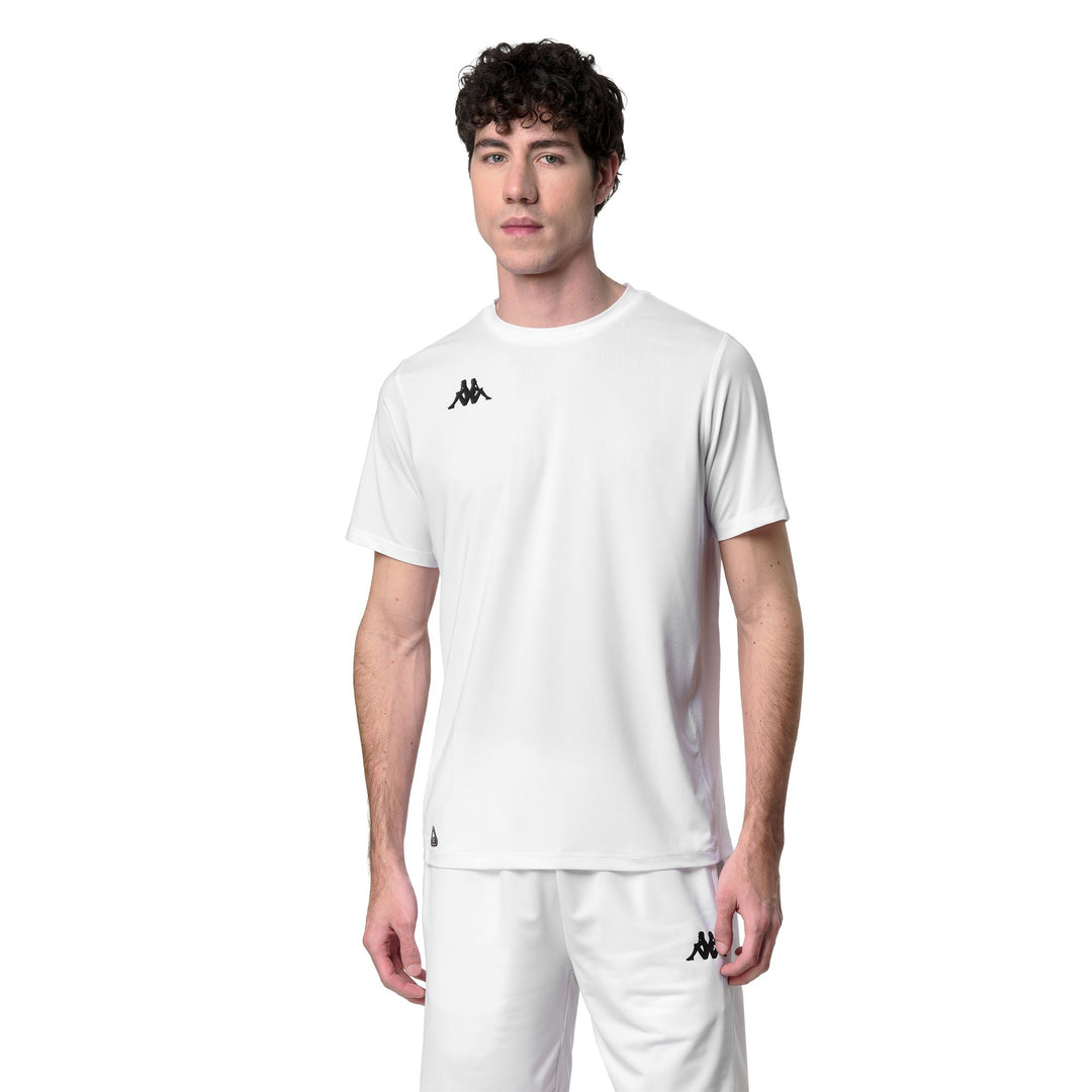 T-shirt d'entraînement blanc pour homme, coupe classique et extensible 01