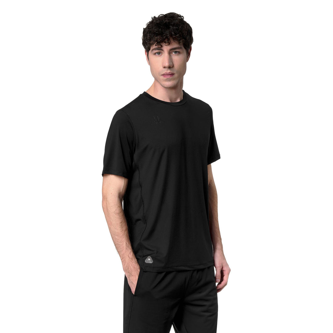 Black Men's Regular Fit Stretch Jersey Training Shirt main