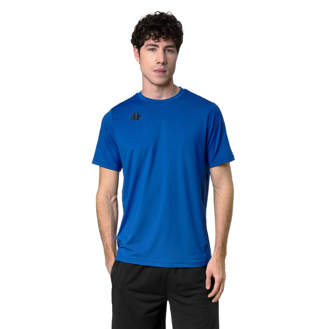 Maillot d'entraînement bleu stretch pour homme, coupe classique 01