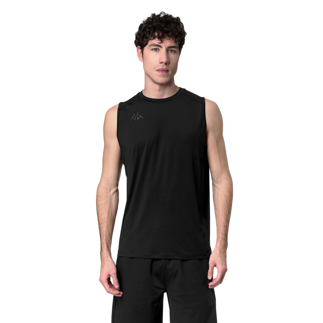 Débardeur en jersey stretch noir pour homme, coupe classique, idéal pour l'entraînement 01