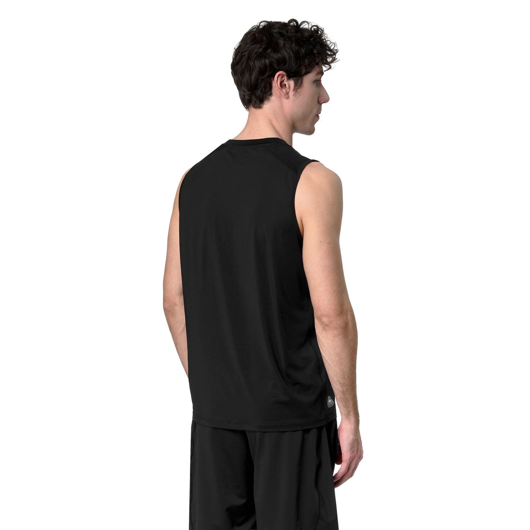 Débardeur en jersey stretch noir pour homme, coupe classique, idéal pour l'entraînement main