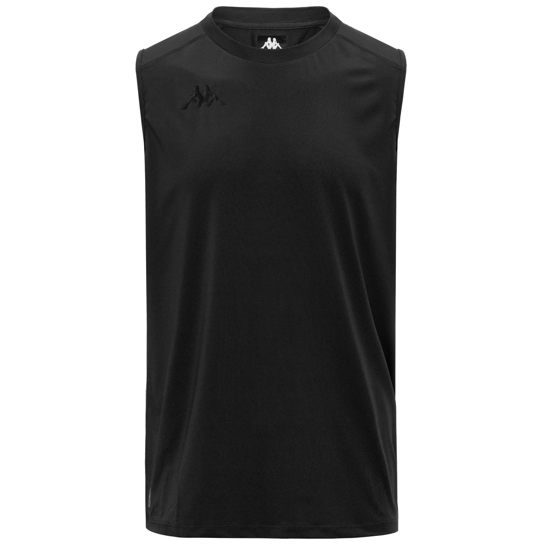 Black Men's Regular Fit Stretch Jersey Tank for Training main