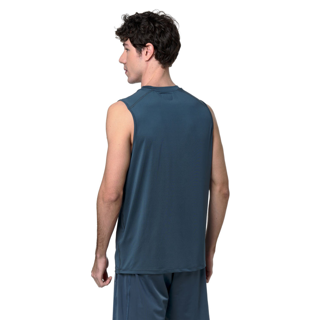 Blue Men's Regular Fit Stretch Tank Top for Training main