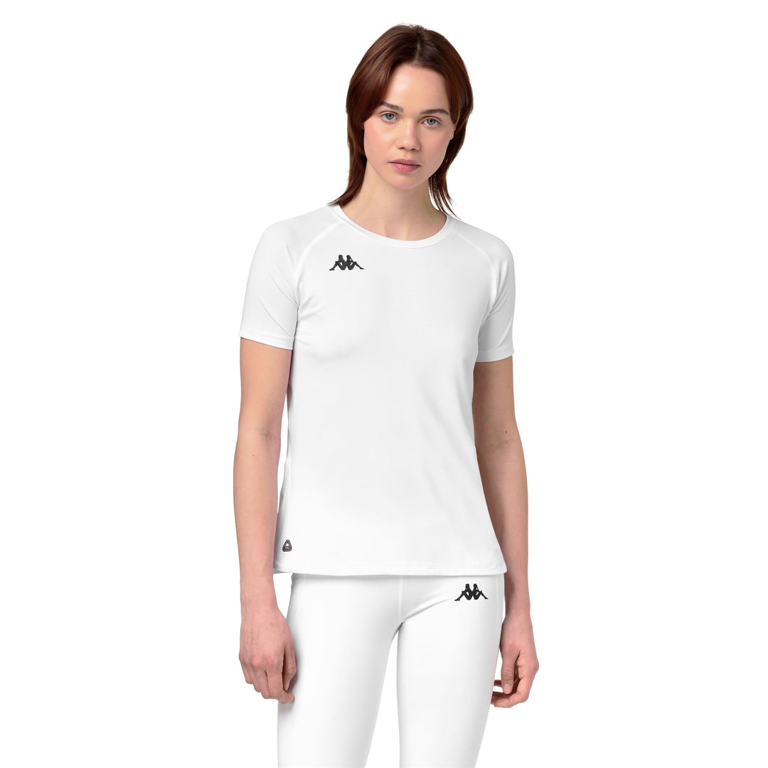 Maillot technique blanc pour femme, idéal pour l'entraînement 01