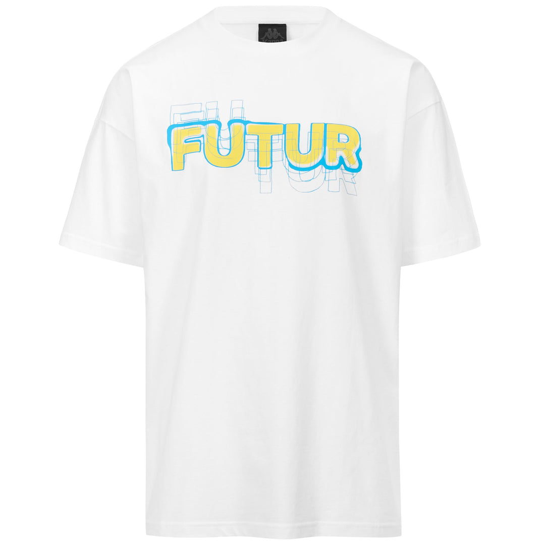 Camiseta blanca con estampado gráfico y ajuste cómodo para hombre 01