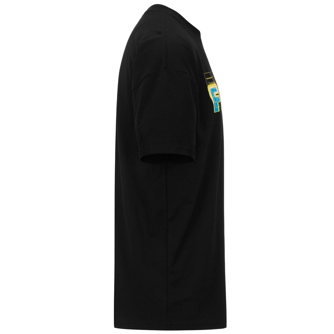 Camiseta gráfica negra de corte cómodo para hombre main