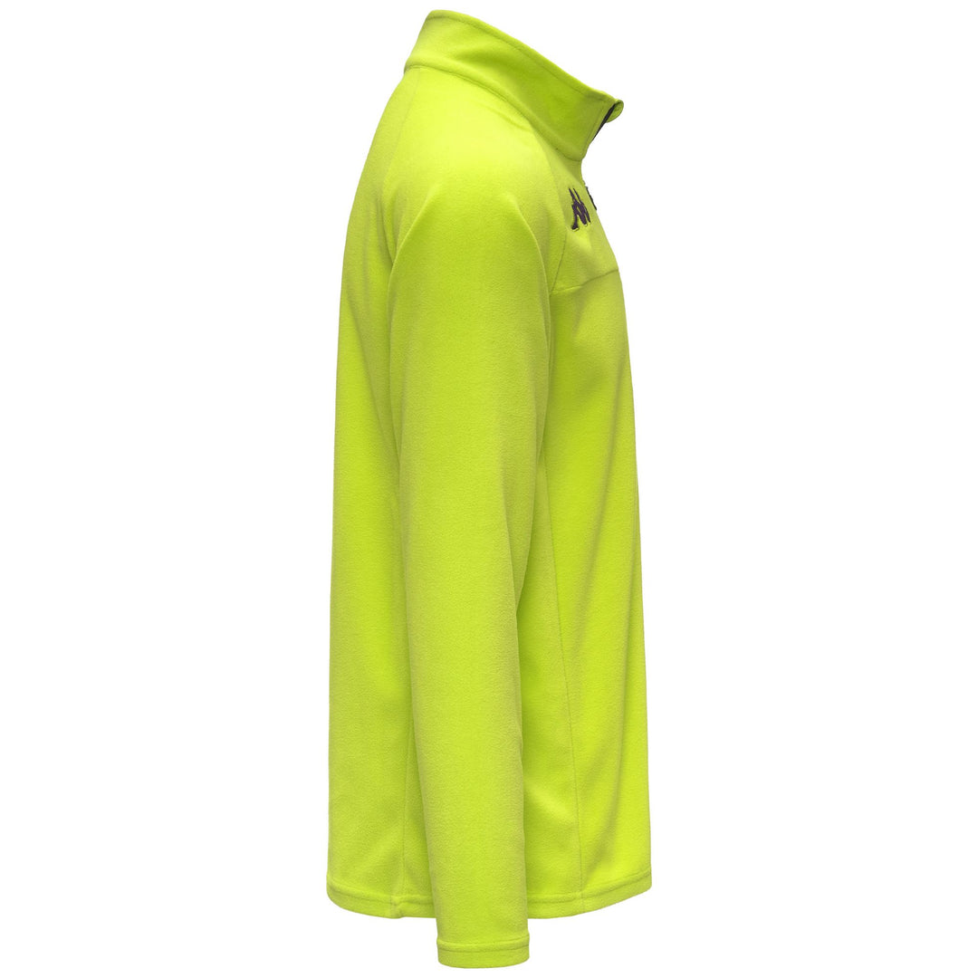 Acid green Unisex Fleece Jumper with Half Zip and Logo main