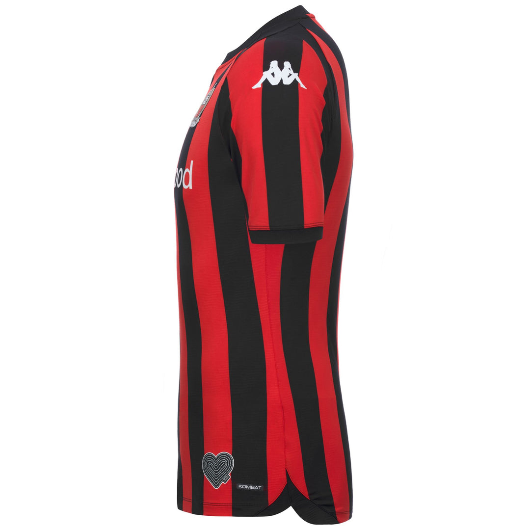 Red and Black Men's OGC Nice Football Shirt in Recycled Fabric main