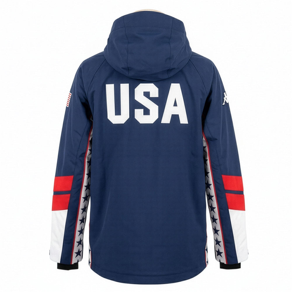 6CENTO 644 USA - Jackets - Long - Unisex - BLUE CAVERN-RED TANGO-WHITE 02