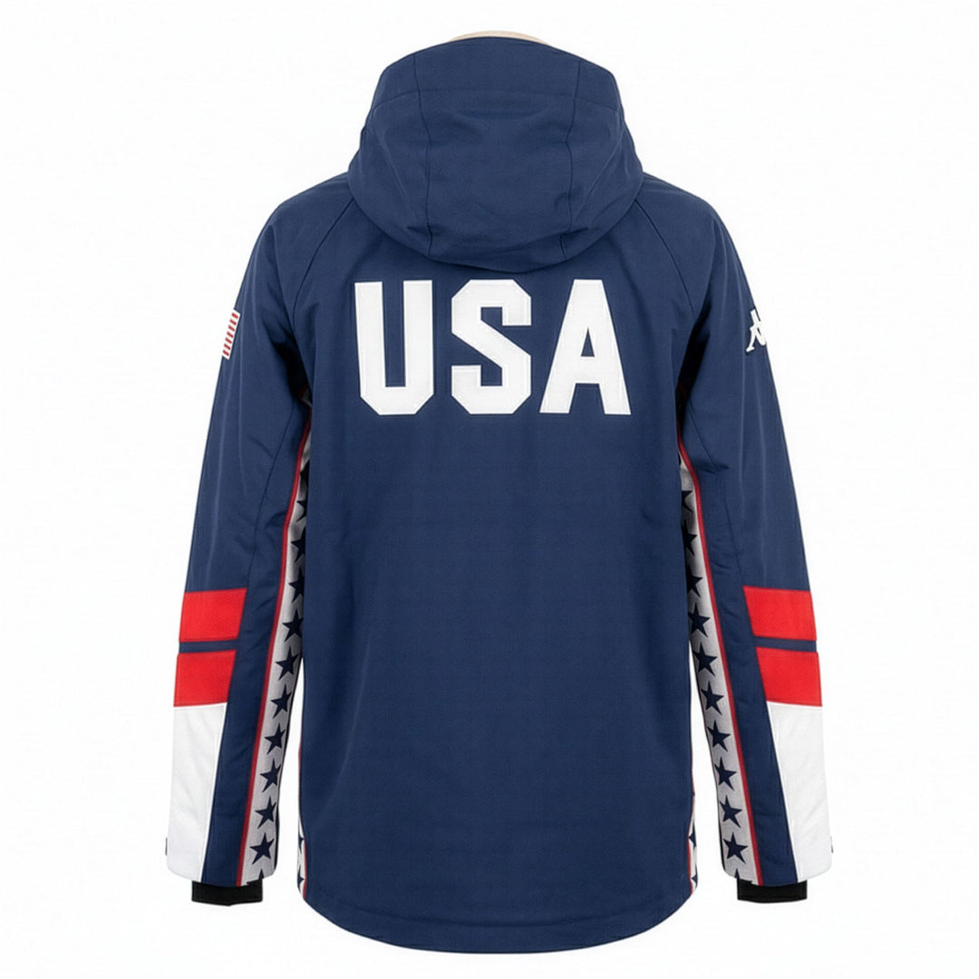 Anorak imperméable et rembourré unisexe bleu pour le snowboard main