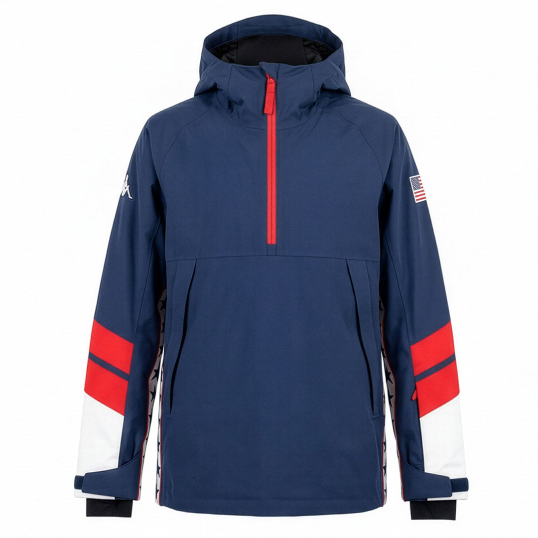 Blue Unisex Waterproof Regular Fit Padded Anorak Jacket 01