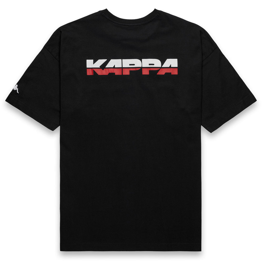 T-shirt de sport noir en coton biologique pour homme avec imprimé graphique main