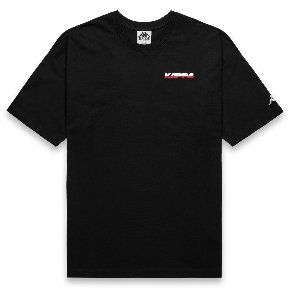 T-shirt de sport noir en coton biologique pour homme avec imprimé graphique 02