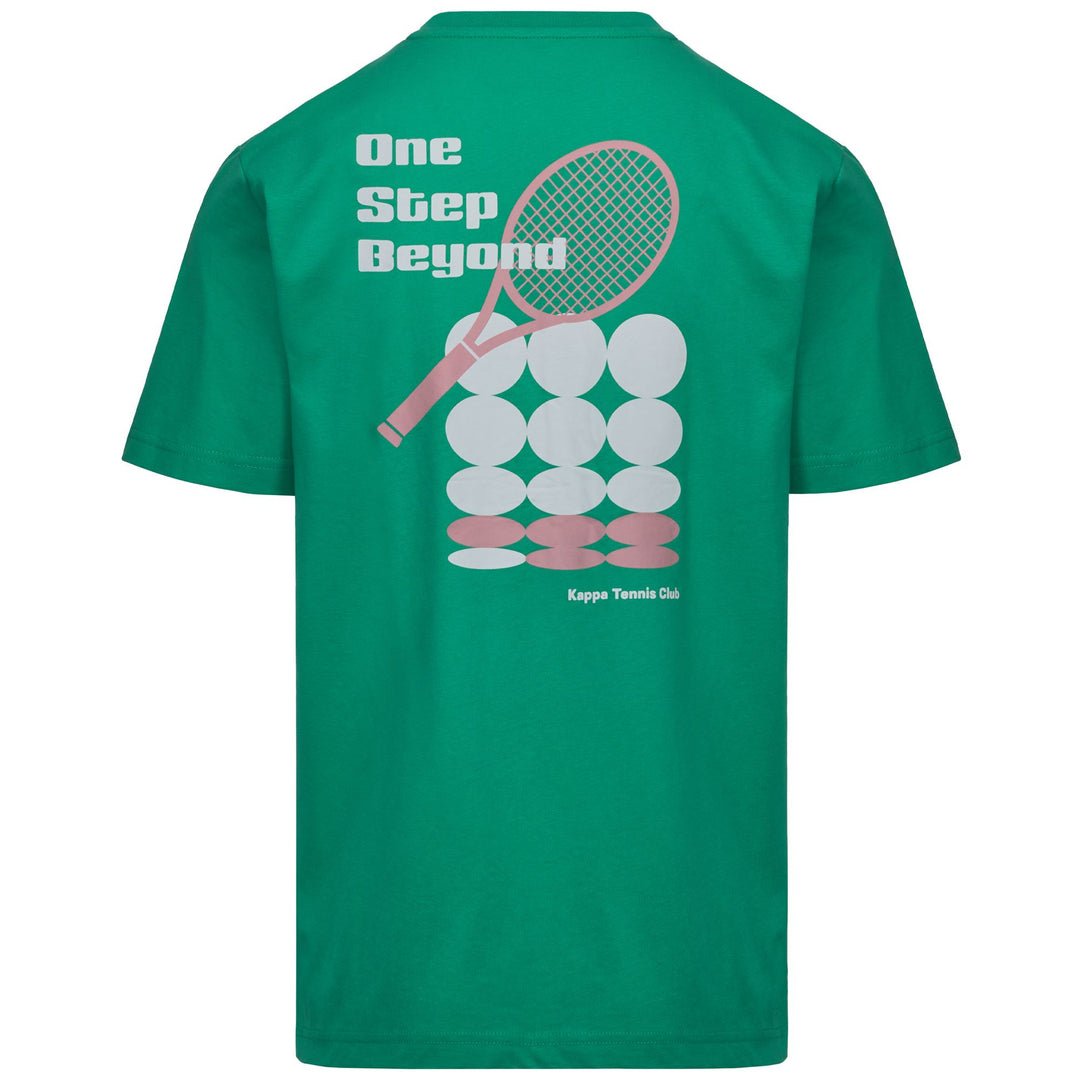 T-shirt de sport vert pour homme, coupe classique, avec imprimé graphique main