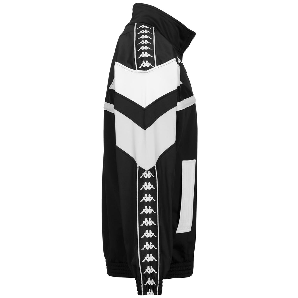 Black Men's Oversized Fleece Jacket with Embroidery 02