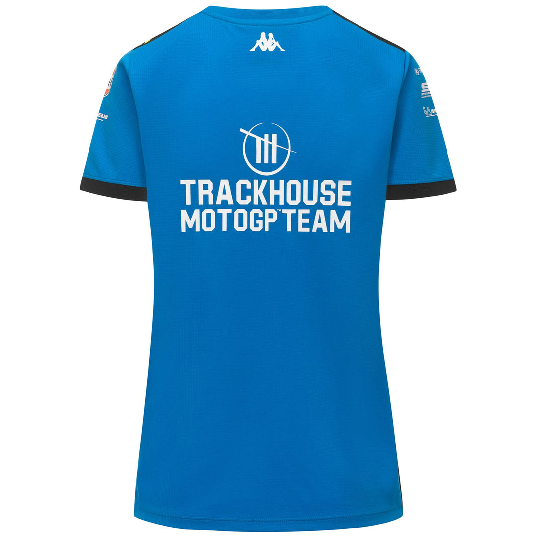 Blue Women's Regular Fit Motorcycle T-Shirt with Contrast Inserts main