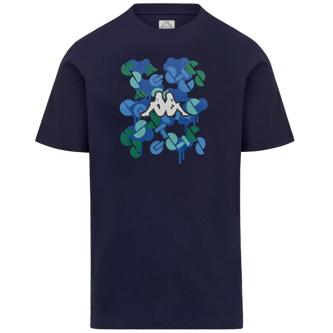 T-shirt de sport bleu pour homme, coupe classique, en jersey de coton 01
