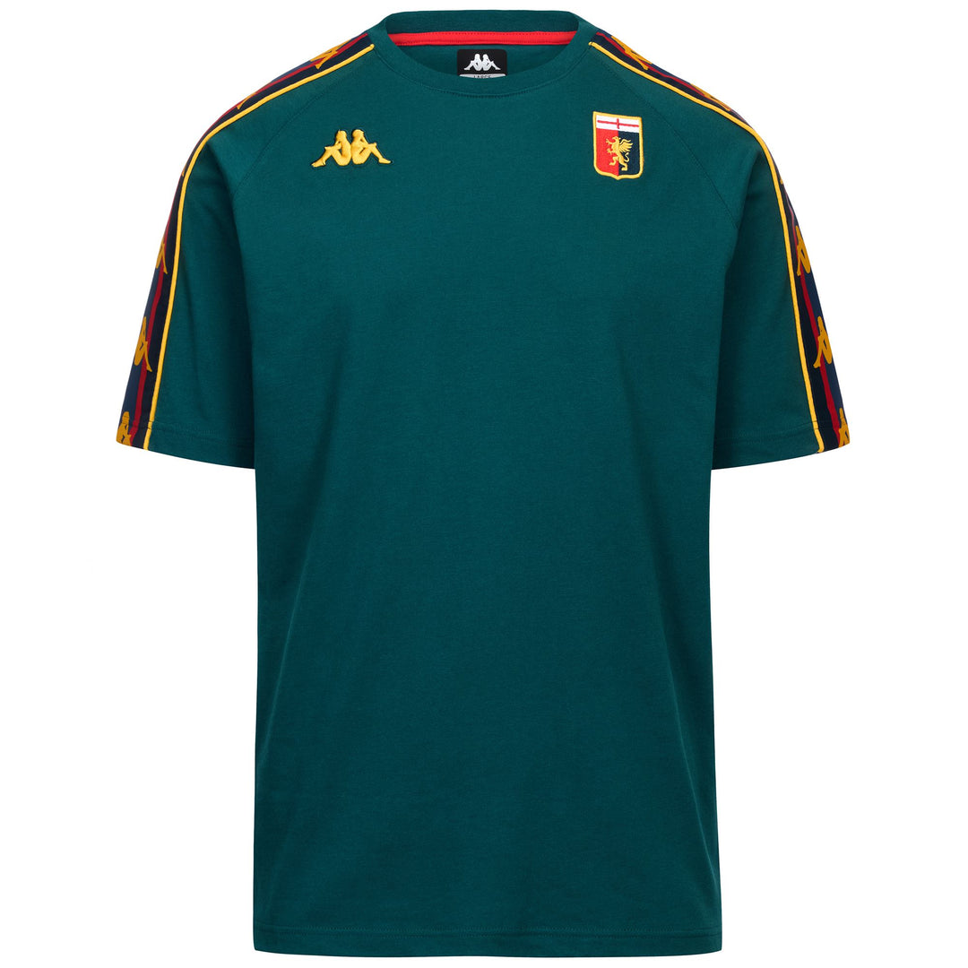 Camiseta de fútbol verde del Genoa para hombre con parche del equipo y logotipo de Omini 01