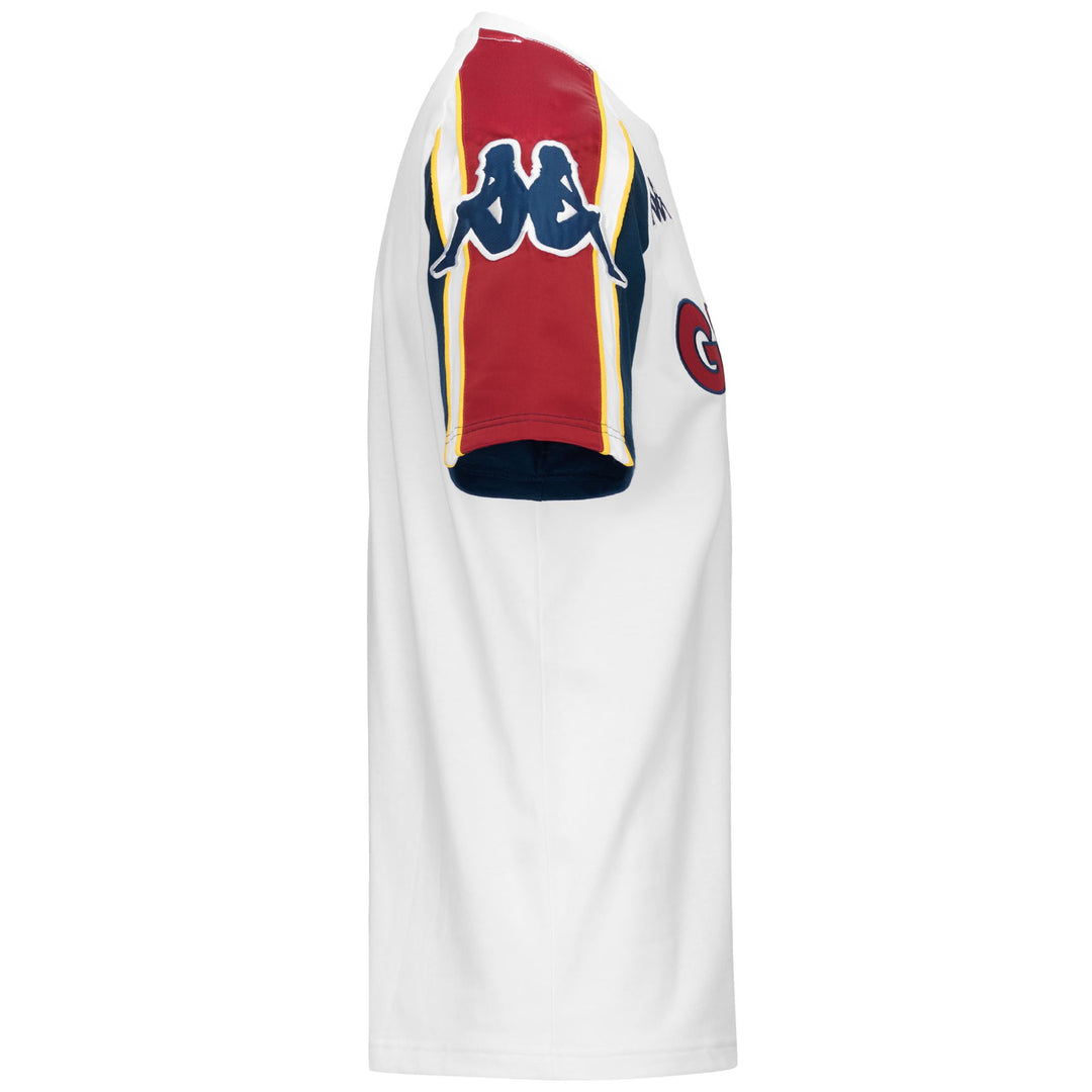 T-shirt de football Genoa pour homme, blanc, en jersey. main