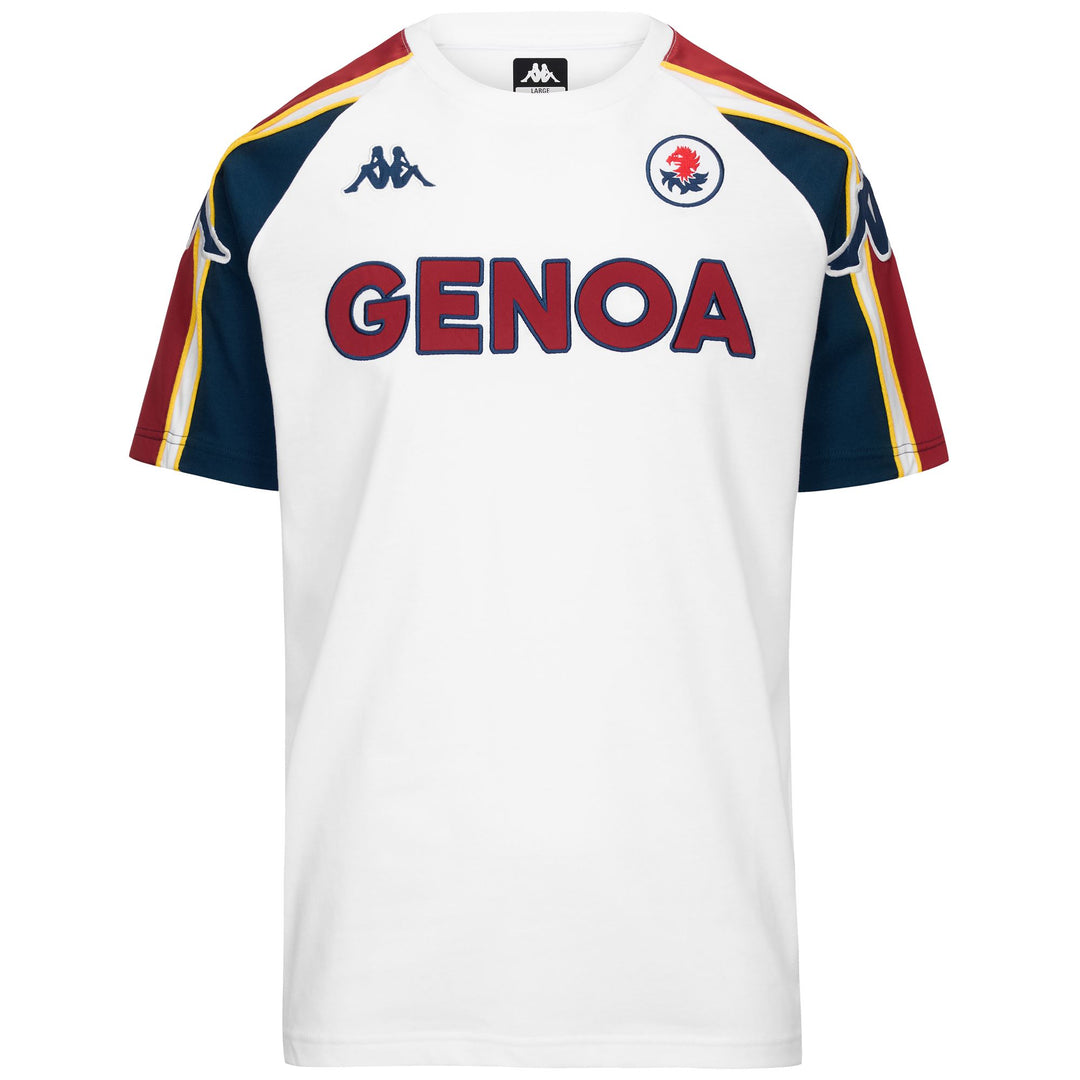 Maglietta da calcio bianca da uomo del Genoa in tessuto jersey 01