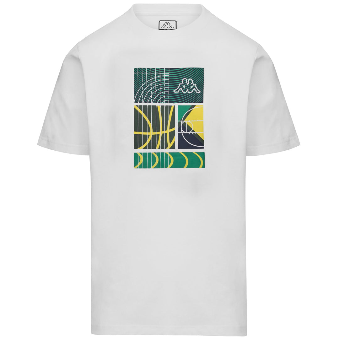 T-shirt de sport blanc pour homme, coupe classique, en jersey de coton 01