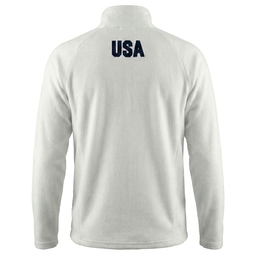 White Unisex Slim Fit Microfleece Ski Jumper 02