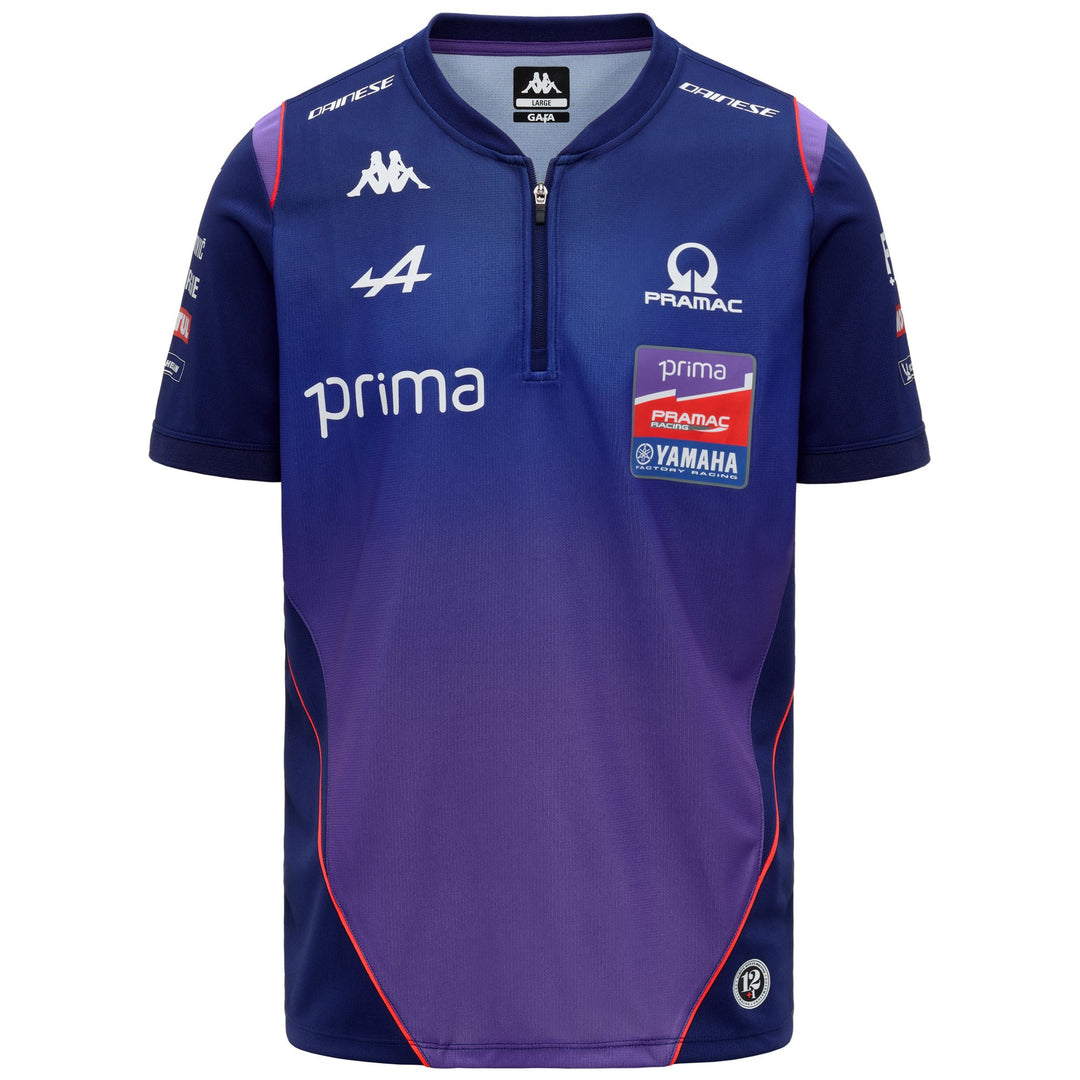 Polo da uomo blu a vestibilità regolare per motociclismo 01