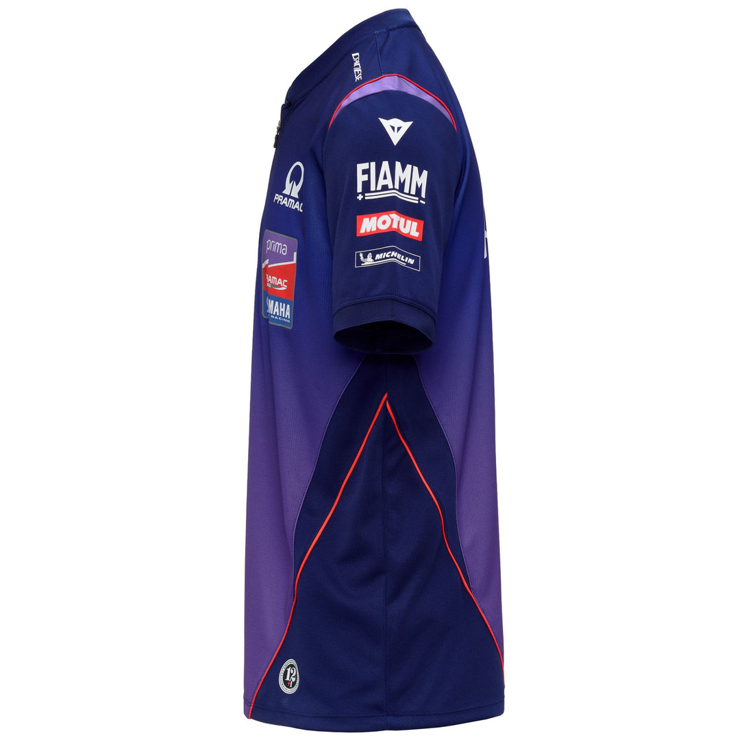 Polo bleu pour homme, coupe classique, idéal pour la moto main