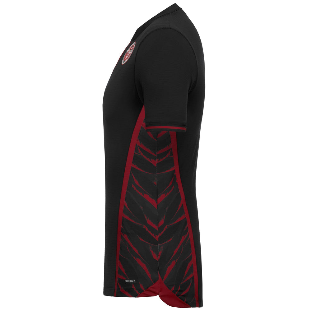 Black Men's Tunisia Football Shirt in Slim Fit Recycled Fabric 02