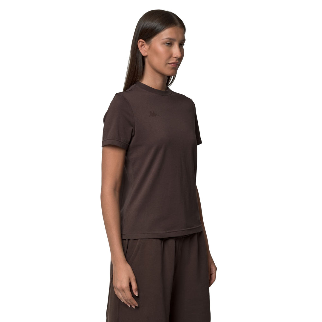 Brown Women's Oversize Fit Cotton T-Shirt for Training main