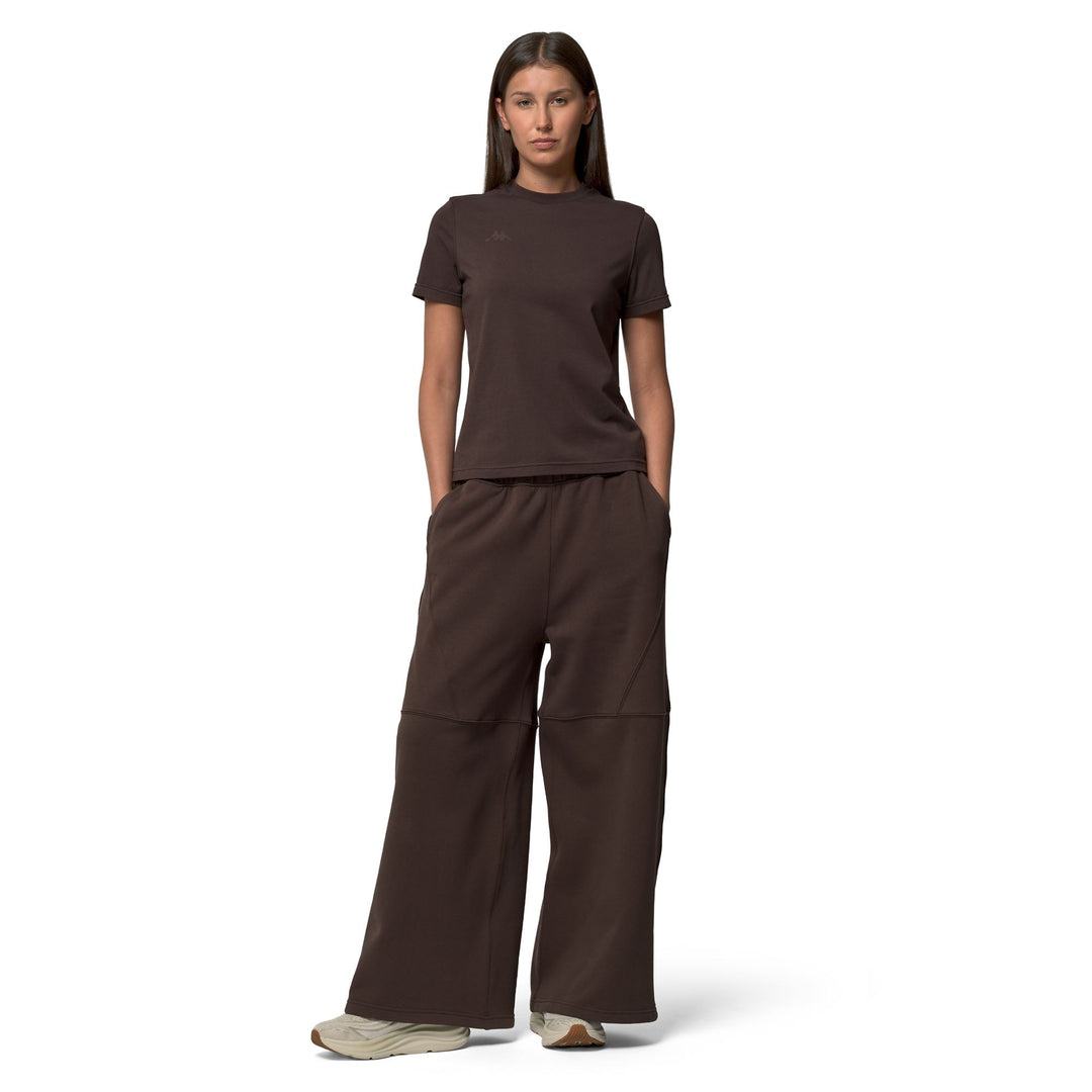 Brown Women's Oversize Fit Cotton T-Shirt for Training main