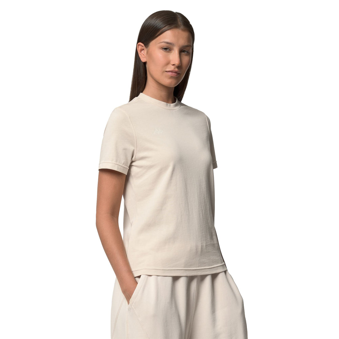 Beige Women's Casual Oversized Cotton T-Shirt main